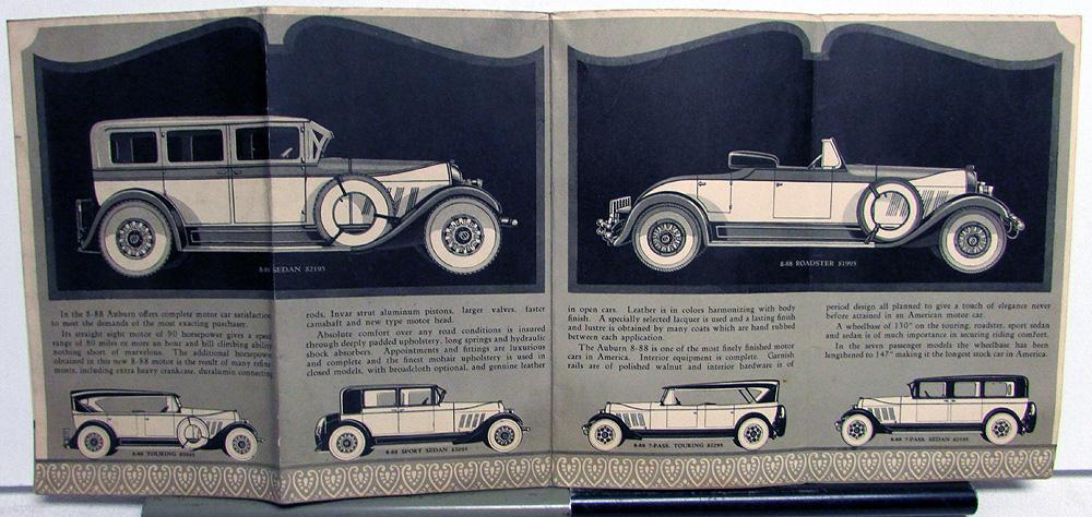1927 Auburn Motor Cars Sixes & Straight Eights Dealer Sales Brochure ...