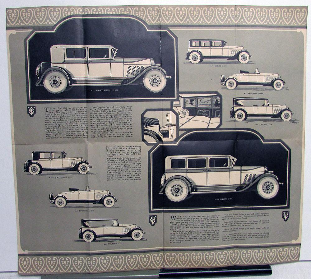 1927 Auburn Motor Cars Sixes & Straight Eights Dealer Sales Brochure ...