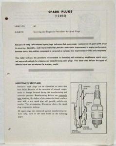 1966 Ford Servicing and Diagnosis Procedures for Spark Plugs
