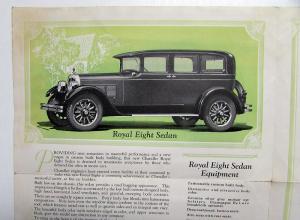 1927 Chandler New Royal Eight Dealer Sales Brochure Folder Original