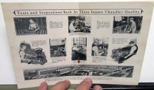 1927 Chandler Dealer Pocket Sales Brochure Features Quality & Accomplishments