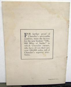 1927 Chandler Dealer Pocket Sales Brochure Features Quality & Accomplishments