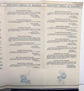 1927 Chandler Dealer Pocket Sales Brochure Folder 100,000 Miles Of Smiles