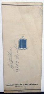 1927 Chandler Dealer Pocket Sales Brochure Folder 100,000 Miles Of Smiles