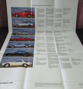 1986 Porsche NOS Dealer Sales Brochure Folder Large Poster 944 911 928