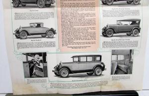 1927 Chandler Big Six Series Dealer Sales Brochure Folder Coupe Sedan Touring