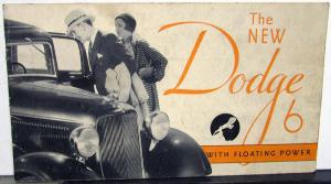 1932 Dodge 6 Dealer Pocket Sales Brochure Features & Specifications Original