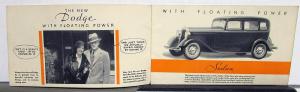 1932 Dodge 6 Dealer Pocket Sales Brochure Features & Specifications Original