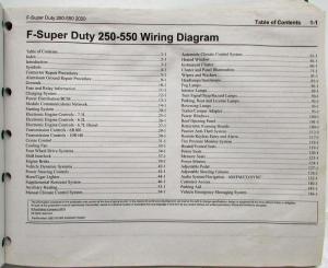 2020 Ford F-250 350 450 550 Super Duty Pickup Electrical Wiring Diagrams Manual