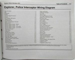 2021 Ford Explorer/Police Interceptor Electrical Wiring Diagrams Manual