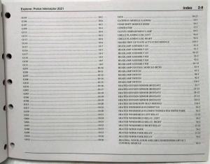 2021 Ford Explorer/Police Interceptor Electrical Wiring Diagrams Manual