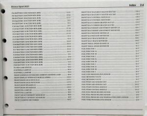 2021 Ford Bronco Sport Electrical Wiring Diagrams Manual