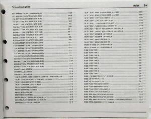 2021 Ford Bronco Sport Electrical Wiring Diagrams Manual