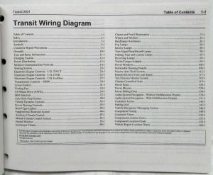 2021 Ford Transit Electrical Wiring Diagrams Manual