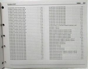 2021 Ford EcoSport Electrical Wiring Diagrams Manual