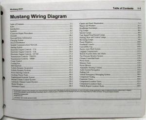 2021 Ford Mustang / GT500 Electrical Wiring Diagrams Manual