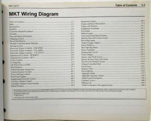 2017 Lincoln MKT Electrical Wiring Diagrams Manual