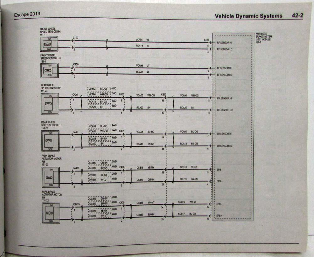 2019 Ford Escape Electrical Wiring Diagrams Manual