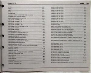 2019 Ford Escape Electrical Wiring Diagrams Manual