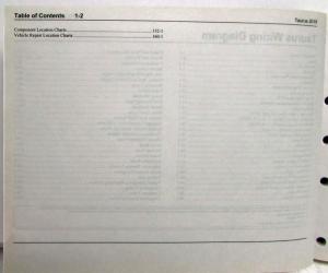 2019 Ford Taurus Electrical Wiring Diagrams Manual
