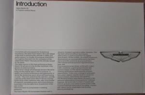 1972 Aston Martin V8 Original Sales Brochure Printed in England