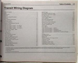 2019 Ford Transit Electrical Wiring Diagrams Manual