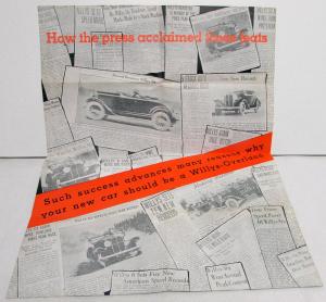 1932 Willys Overland Brochure Mailer AAA Record Holder New Silver Streak Motor