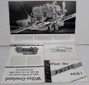 1932 Willys Overland Brochure Mailer AAA Record Holder New Silver Streak Motor