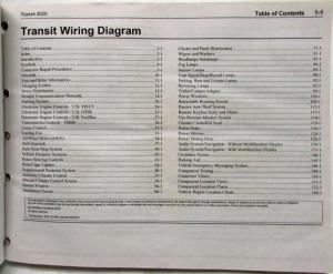 2020 Ford Transit Electrical Wiring Diagrams Manual