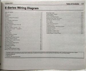 2021 Ford Econoline Club Wagon E-Series Electrical Wiring Diagrams Manual