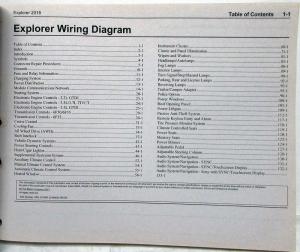 2018 Ford Explorer Electrical Wiring Diagrams Manual