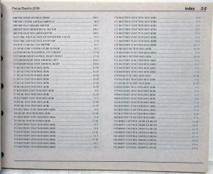 2018 Ford Focus Electric Electrical Wiring Diagrams Manual