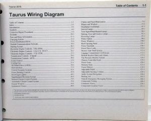 2018 Ford Taurus Electrical Wiring Diagrams Manual