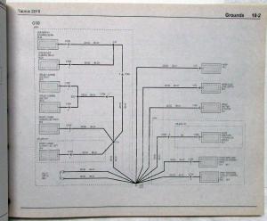 2018 Ford Taurus Electrical Wiring Diagrams Manual