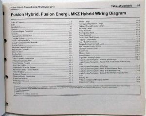 2018 Ford Fusion Energi and Lincoln MKZ Hybrid Electrical Wiring Diagrams Manual