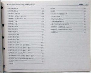 2018 Ford Fusion Energi and Lincoln MKZ Hybrid Electrical Wiring Diagrams Manual