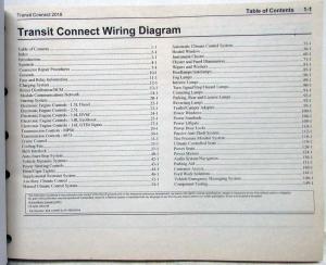 2018 Ford Transit Connect Electrical Wiring Diagrams Manual