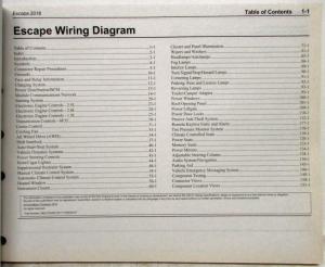 2018 Ford Escape Electrical Wiring Diagrams Manual