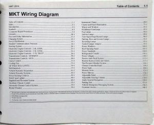 2014 Lincoln MKT Electrical Wiring Diagrams Manual