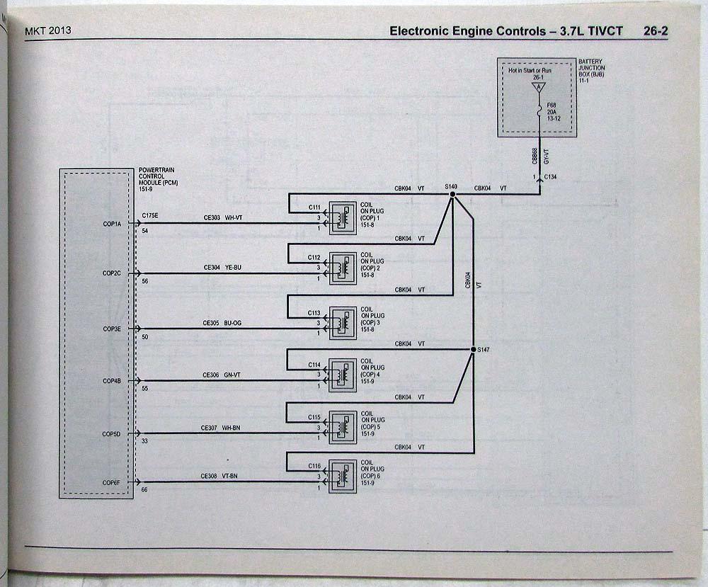 2013 Lincoln MKT Electrical Wiring Diagrams Manual