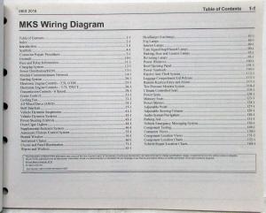 2016 Lincoln MKS Electrical Wiring Diagrams Manual