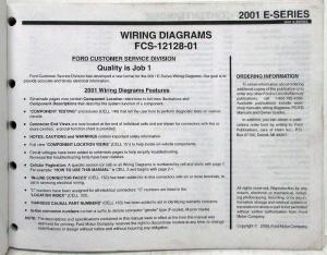 2001 Ford Econoline Club Wagon E-Series Electrical Wiring Diagrams Manual