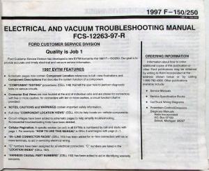 1997 Ford F-150 F-250 Pickup Electrical Wiring Diagrams Manual
