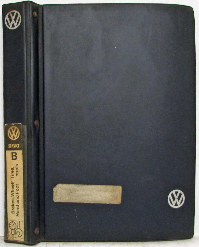 1969 VW Volkswagen Beetle Service Manual Brakes Wheels Tires Hand/Foot Controls
