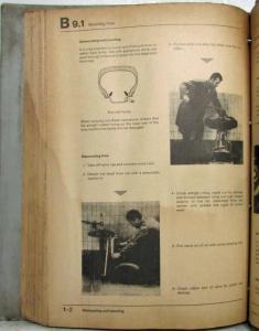 1969 VW Volkswagen Beetle Service Manual Brakes Wheels Tires Hand/Foot Controls
