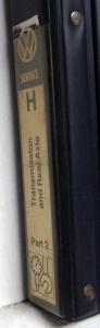 1973 VW Volkswagen Transmission and Rear Axle Service Shop Repair Manual H