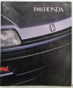 1988 Honda Full Line Sales Folder - Accord Civic CRX Prelude