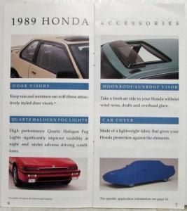 1989 Honda Accessories Sales Brochure