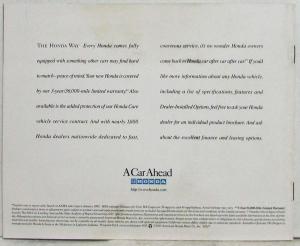 1996 Honda Full Line Sales Brochure - Accord Prelude Civic Passport Odyssey