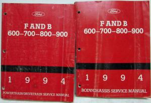 1994 Ford Medium Heavy Duty F- B- 600 700 800 900 Truck Service Manual 2 Vol Set